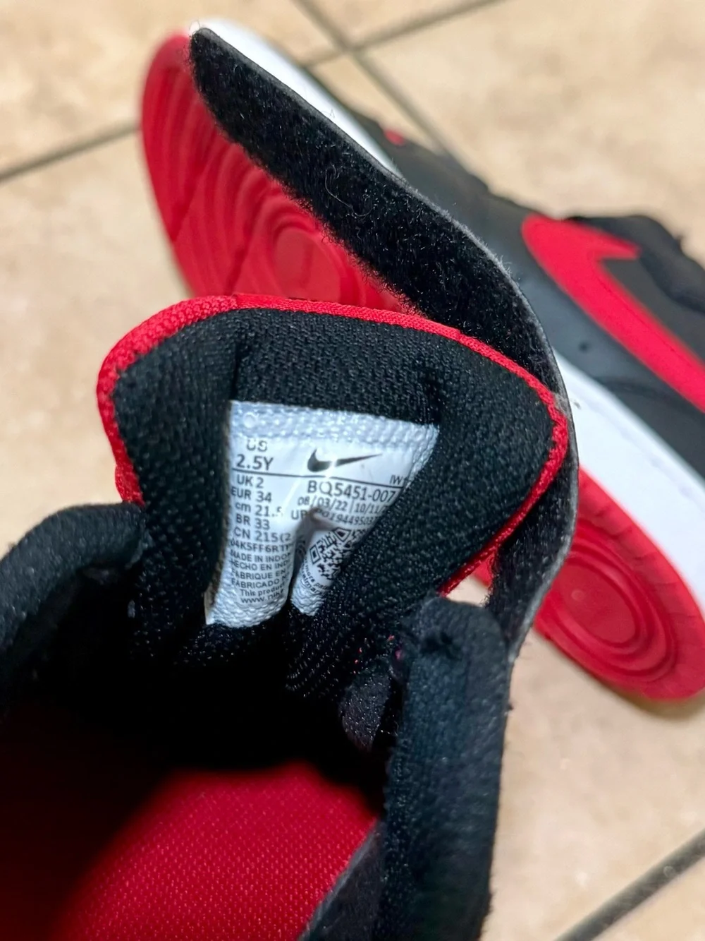 Kids Nike Court Borough Low 2 PSV 'Bred'